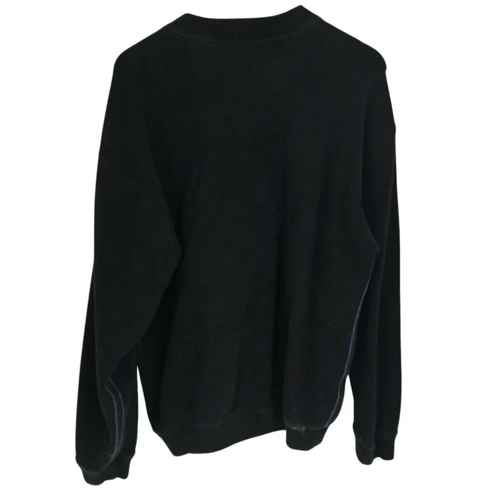Tommy Bahama Notch Neck Reversible Long Sleeve Sweater Size L Black Brown